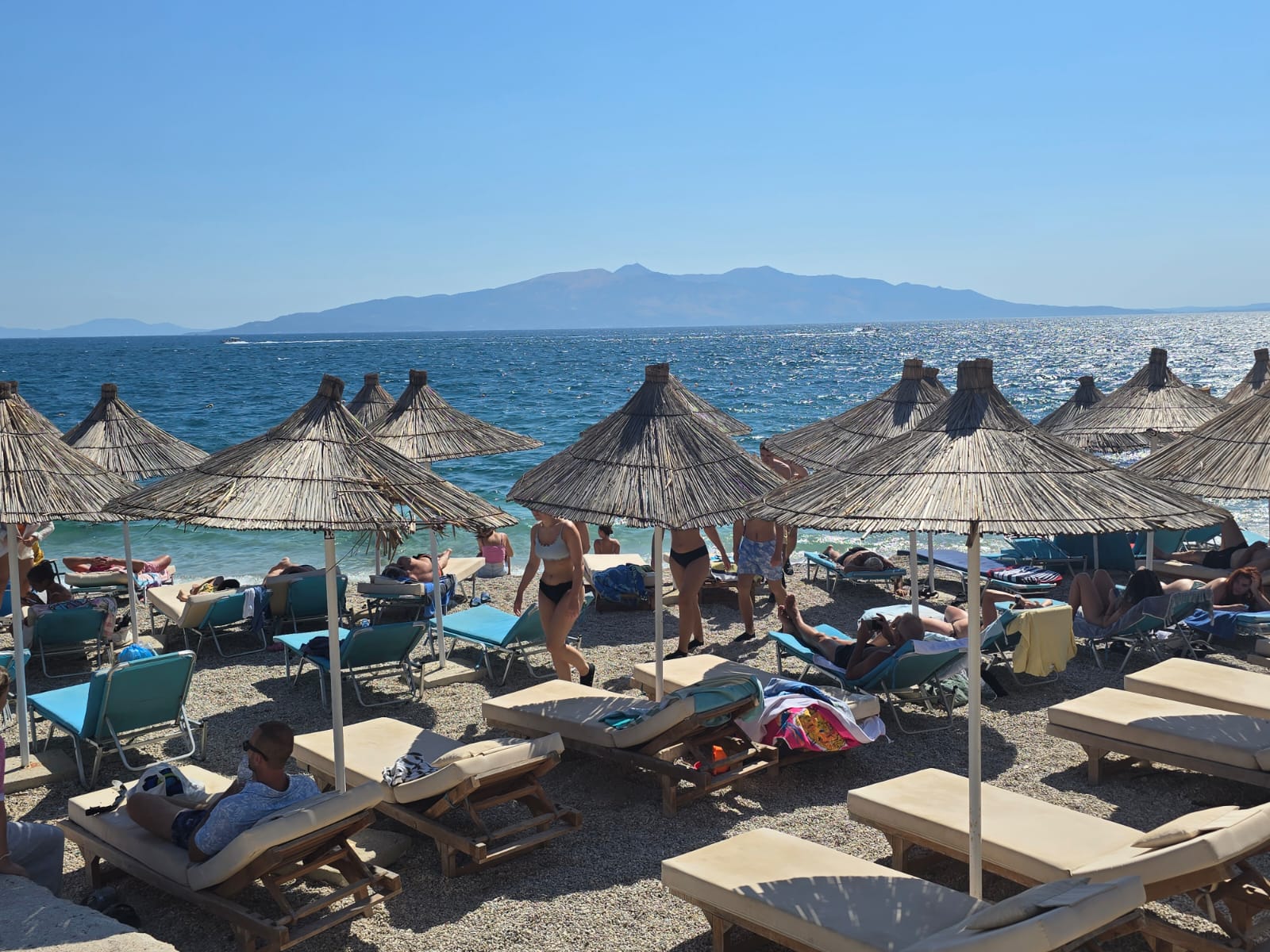 Private beach area at Oceanic Suites